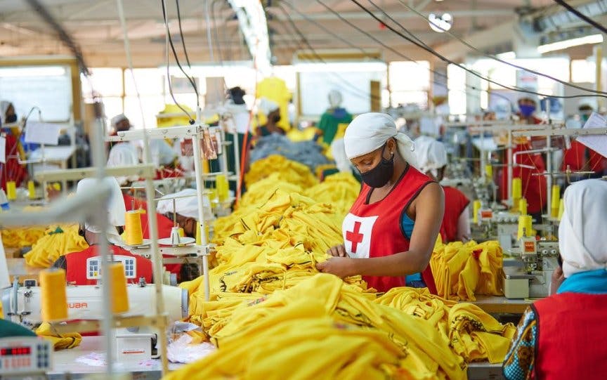 People working in garment industry
